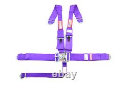 Sfi 16.1 Racing Harness Hans Ready Latch & Link 5 Point Seat Belt Purple