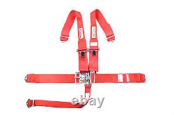 Sfi 16.1 Racing Harness Hans Ready Latch & Link 5 Point Seat Belt Red