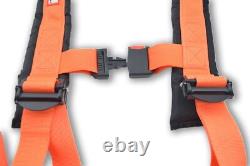 Side By Side 2 Seat Belt New Harness Race Harness Latch Type Orange