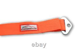 Side By Side 2 Seat Belt New Harness Race Harness Latch Type Orange