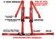 Side By Side 2 Seat Belt New Harness Race Harness Red Checkerboard