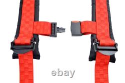 Side By Side 2 Seat Belt New Harness Race Harness Red Checkerboard