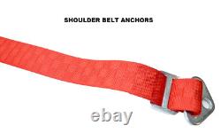 Side By Side 2 Seat Belt New Harness Race Harness Red Checkerboard