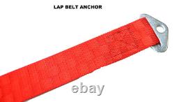Side By Side 2 Seat Belt New Harness Race Harness Red Checkerboard