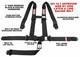 Side By Side Sfi 16.1 Seat Belt Harness Race Harness Latch Type Black