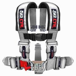 Silver 5 Point Harness for Bucket seats with latch release, 9 color options