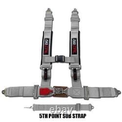Silver 5 Point Harness for Bucket seats with latch release, 9 color options