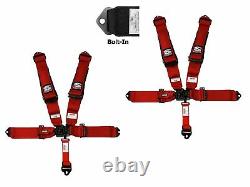Simpson 3x3 Latch & Link Harness Seat Belts Bolt In Red WithBlack Hardware