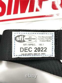 Simpson Racing 5-Point Seat Belt Latch & Link Driver Harness Set, Black