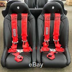 Slasher 5 Point H-Style 3 Seat Belt Harness Red RZR 1000 Turbo Maverick X3 Max