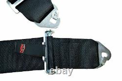 Snap In Seat Belt Harness 5 Point Roll Bar Mount 3 Cam Lock Sfi 16.1 Black
