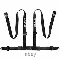 Sparco 04604BV1NR 2 Inch 4 Point Safety Seat Belt Harness Black