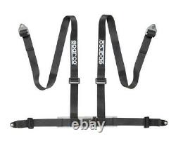 Sparco 04604BVNR Street Racing 2 4-Point Bolt-in Seat Belt Harness Black