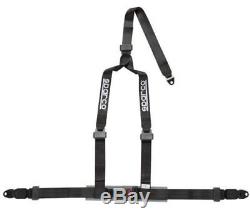 Sparco 04608BVNR Street Racing 2 3-Point Bolt-in Seat Belt Harness Black