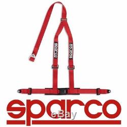 Sparco 04608BVRS 2 3 Point 3pt Bolt-In Street Harness Seat Safety Belt RED