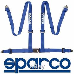 Sparco 2 4 Point 4pt Bolt-In Street Harness Seat Safty Belt BLUE 04604BVAZ
