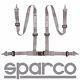 Sparco 2 4 Point 4pt Snap-In Street Harness Seat Belt SILVER 04604BMSGR