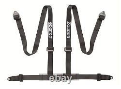 Sparco 2in 4 Point Safety Seat Belt Harness High-quality Fabric Black