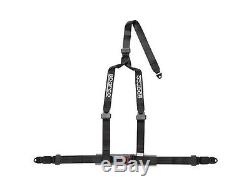 Sparco 3pt 3 Three Point Bolt In Seat Belt Safety Harness Universal Black