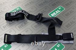 Sparco 4 Point Snap-In Street Harness Seat Belt 2in Lap & Shoulder Straps Black