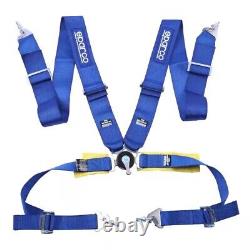 Sparco 4 Point Snap-On 3 Racing Seat Belt Harness Quick release Blue