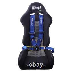 Sparco 4 Point Snap-On 3 Racing Seat Belt Harness Quick release Blue