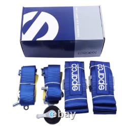 Sparco 4 Point Snap-On 3 Racing Seat Belt Harness Quick release Blue