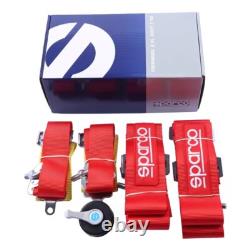 Sparco 4 Point Snap-On 3 Racing Seat Belt Harness Quick release Red