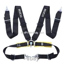 Sparco 4 Point Snap-On 3 Racing Seat Belt Harness Quick release black
