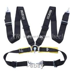 Sparco 4 Point Snap-On 3 Racing Seat Belt Harness Quick release black