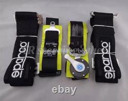 Sparco 4 Point Snap-On 3 Racing Seat Belt Harness Quick release black