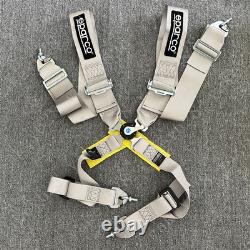 Sparco 4 Point Snap-On 3 Racing Seat Belt Harness Quick release gray Colour