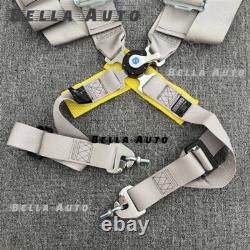 Sparco 4 Point Snap-On 3 Racing Seat Belt Harness Quick release gray Colour