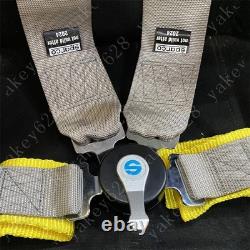 Sparco 4 Point Snap-On 3 Racing Seat Belt Harness Quick release gray Colour