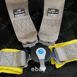 Sparco 4 Point Snap-On 3 Racing Seat Belt Harness Quick release gray Colour