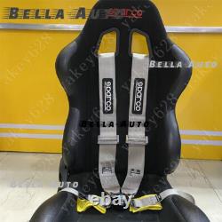 Sparco 4 Point Snap-On 3 Racing Seat Belt Harness Quick release gray Colour