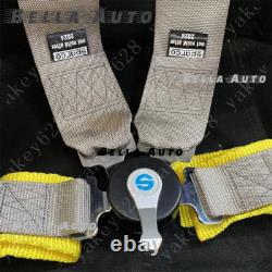 Sparco 4 Point Snap-On 3 Racing Seat Belt Harness Quick release gray Colour