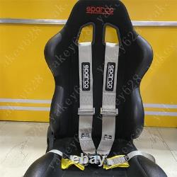 Sparco 4 Point Snap-On 3 Racing Seat Belt Harness Quick release gray Colour