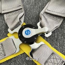 Sparco 4 Point Snap-On 3 Racing Seat Belt Harness Quick release gray Colour