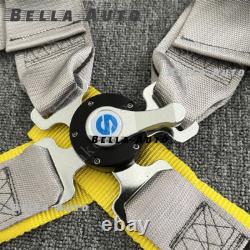 Sparco 4 Point Snap-On 3 Racing Seat Belt Harness Quick release gray Colour