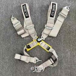 Sparco 4 Point Snap-On 3 Racing Seat Belt Harness Quick release grey
