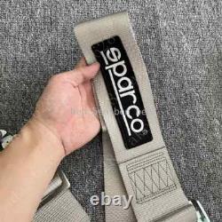 Sparco 4 Point Snap-On 3 Racing Seat Belt Harness Quick release grey