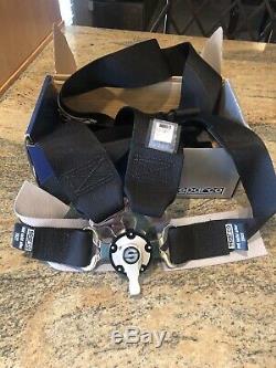 Sparco 4pt 4 Point Competition Racing Seat Belt Harness Universal Black