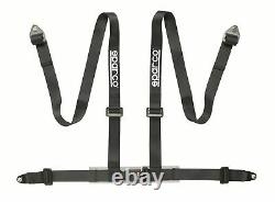 Sparco Belt 2 Inch Black 4Pt Bolt-In Seat Harness 04604BV1NR