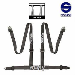 Sparco Harness 2 Inch 4pt Bolt-in Black Seat Safty Belt 4 Point