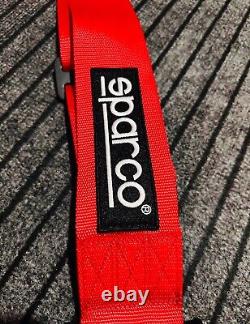 Sparco Racing Seat Belt Safety Harness Competition Red 2 Inch 4 Point NEW