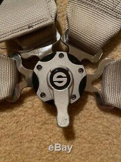 Sparco Racing Seat Belt Safety Harness SILVER 3 Inch 4 Point 4PT USED