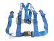 Sparco Racing Seat Belt Safety Harness Street Tuner Blue 2-Inch 3-Point Bolt-In