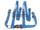 Sparco Racing Seat Belt Safety Harness Street Tuner Blue 2-Inch 4-Point Bolt-In