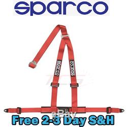 Sparco Racing Street 3 Point Bolt-In 2 Seat Belt Harness (Red) 04608BV1RS